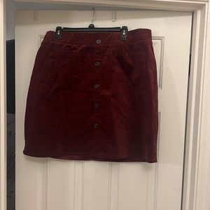 Brand new with tags, burgundy corduroy skirt